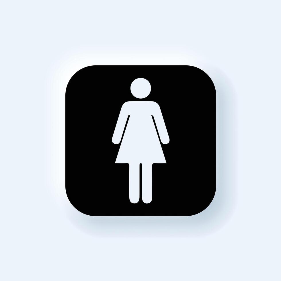 a black and white women icon. vector