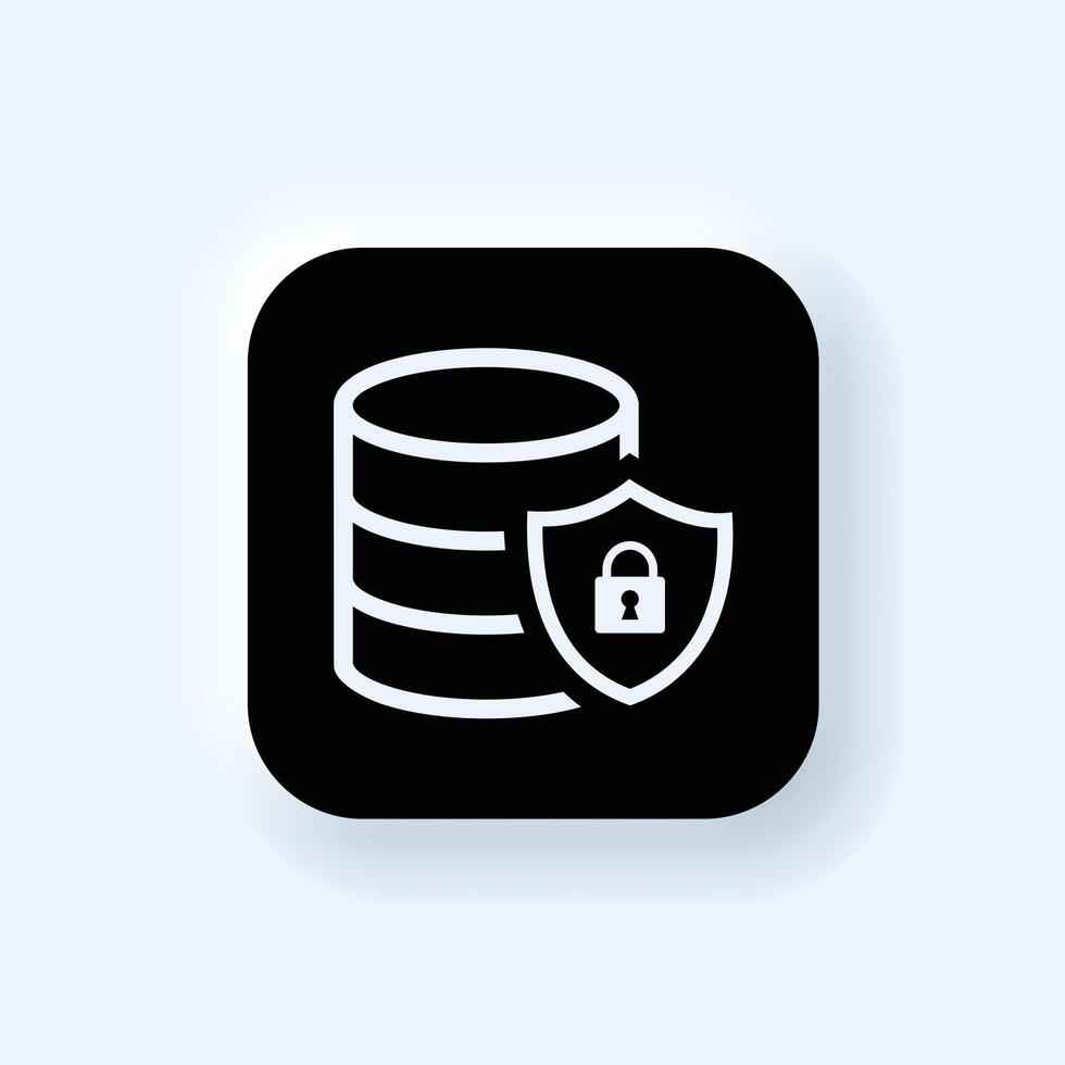 security icon illustration isolated on black background. Shield security icon. Lock security icon. vector