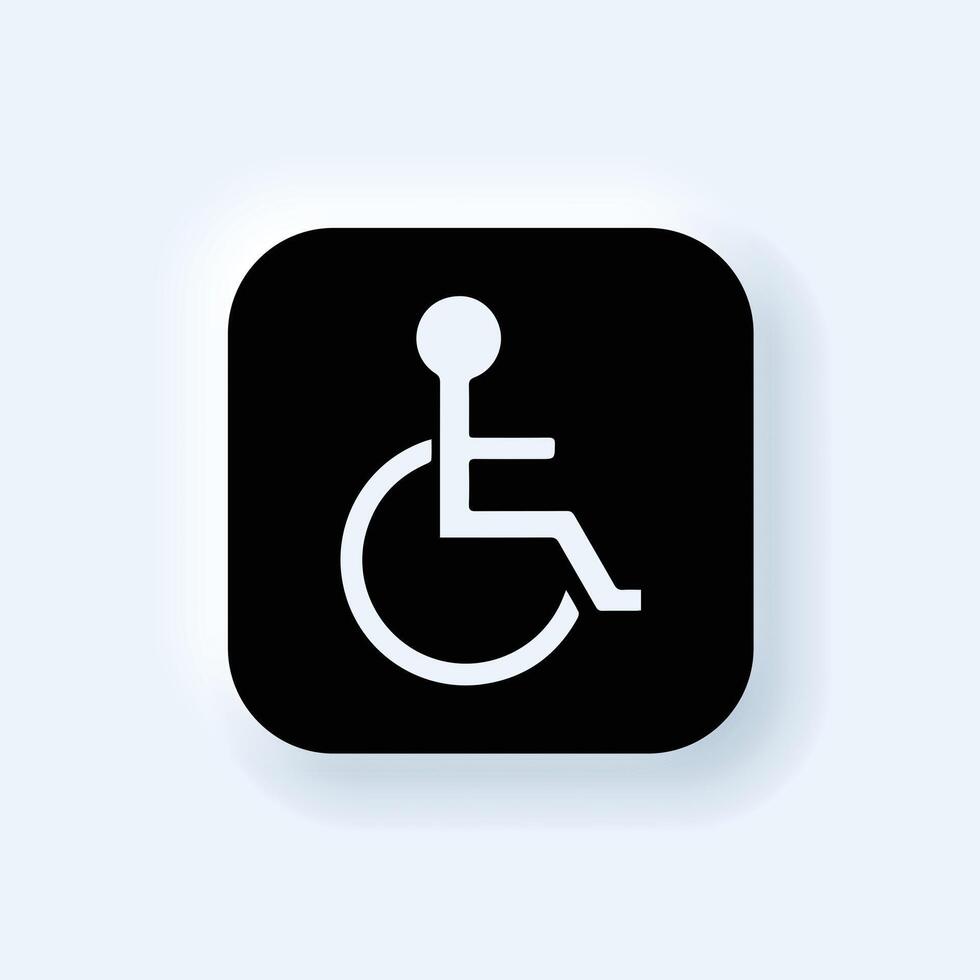 a black and white icon that says handicap accessible. vector