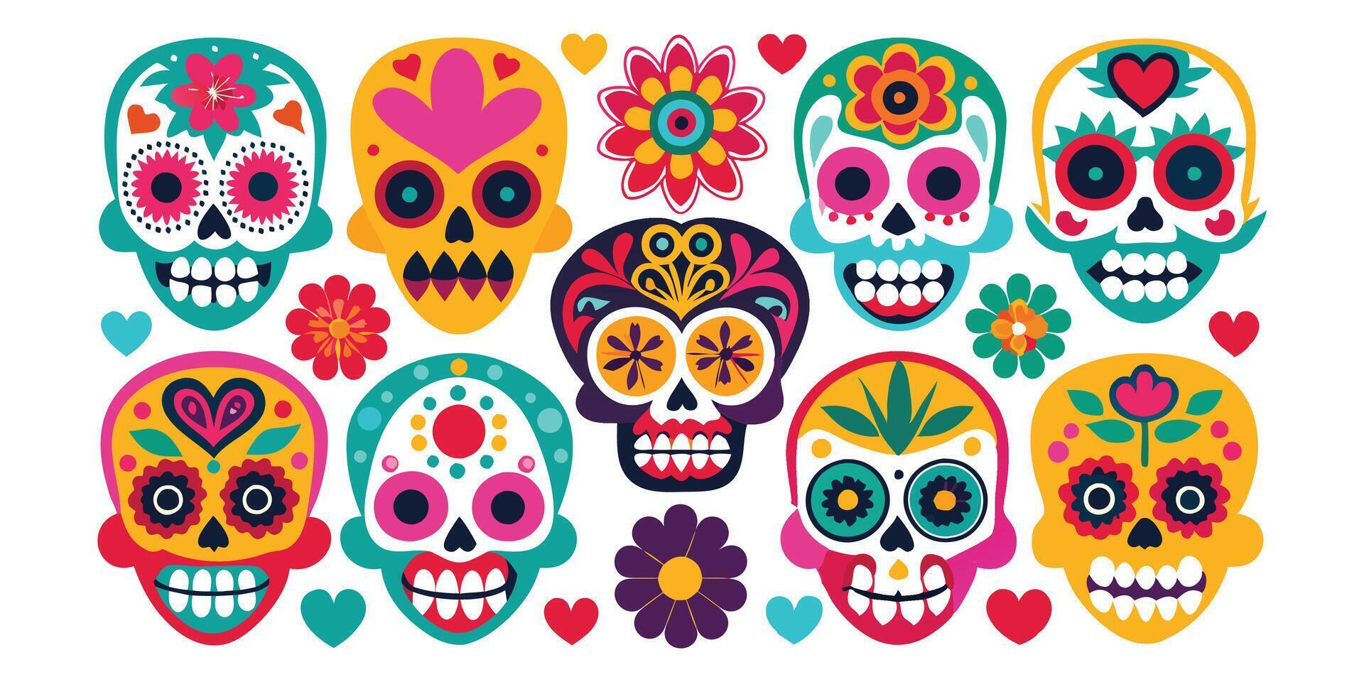 Intricate Geometric Skull with Abstract Details vector