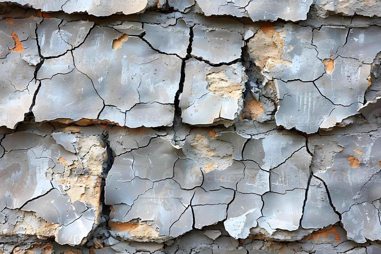 Weathered Cracked Wall Texture Ideal for Backgrounds and Artistic Designs photo