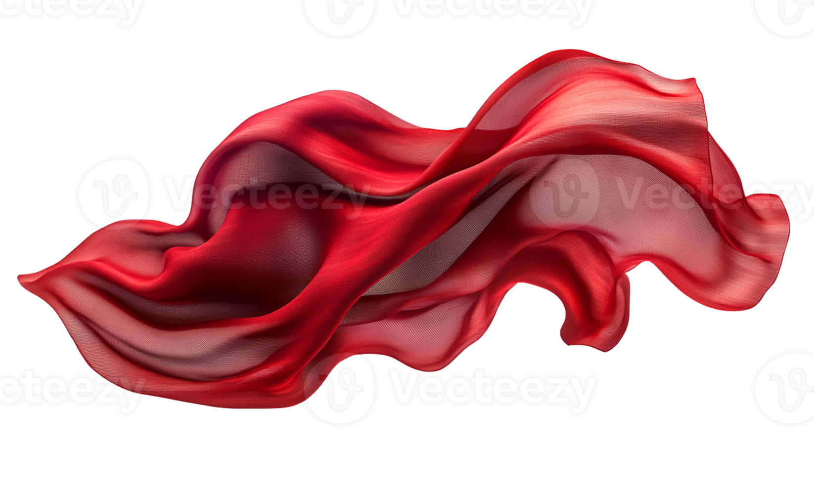 Elegant red fabric, isolated view png