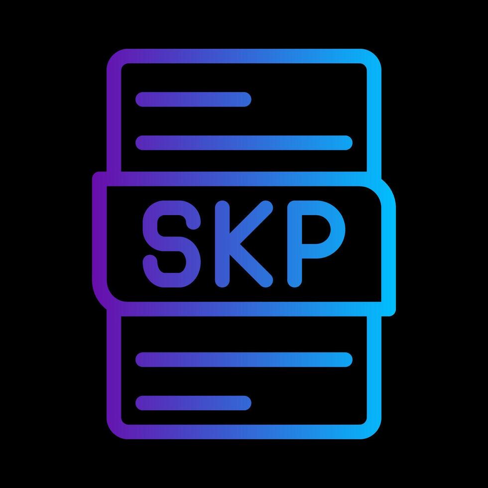 Skp document gradient icon. files type, format, extension, symbol icons. can be used for website, ui and mobile app. vector