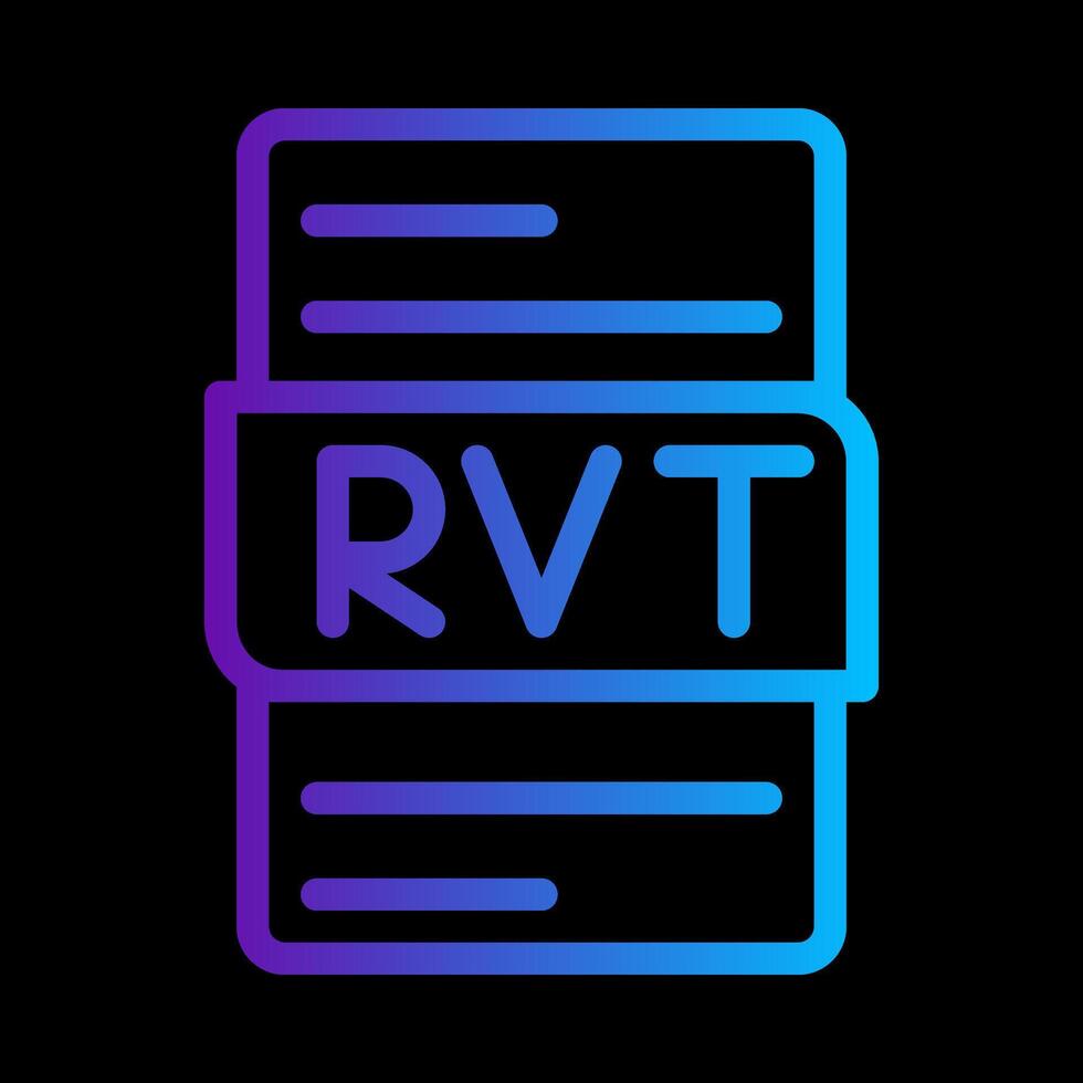 RVt document gradient icon. files type, format, extension, symbol icons. illustration. vector