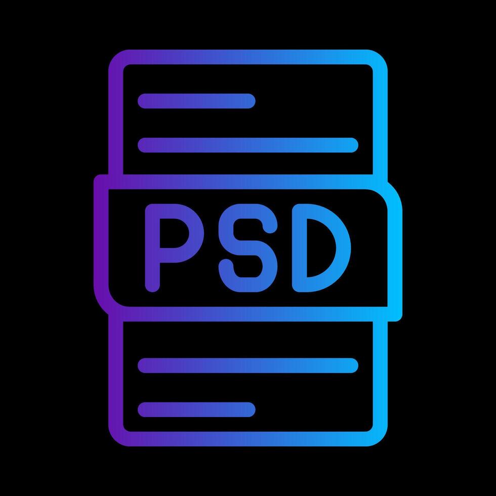 document file gradient icon. format, extension, type symbol icons. illustration. vector