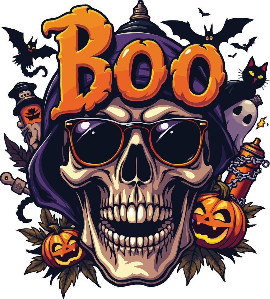 A Eye Catching Gorgeous Halloween T-shirt Design vector
