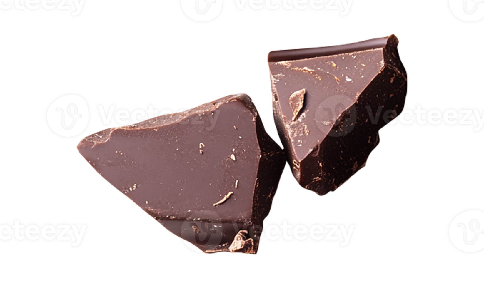 Chunks of dark chocolate, clear background png