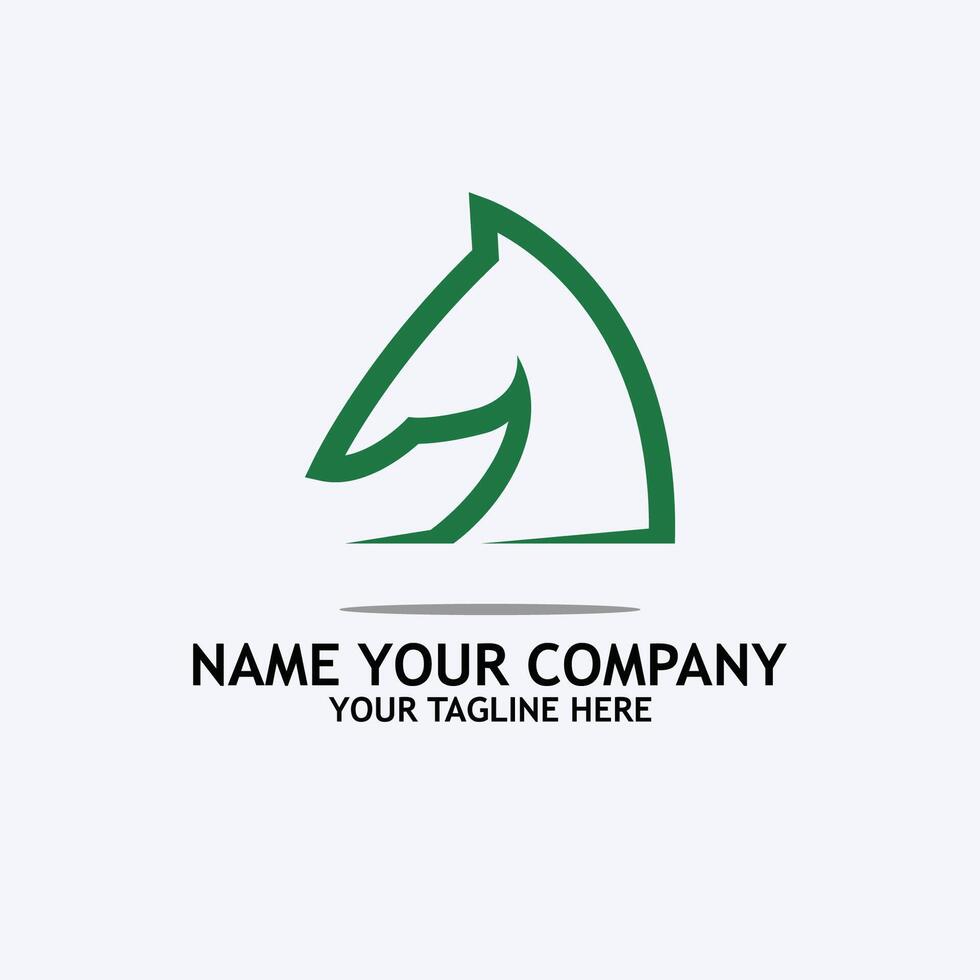 simple horse logo animal icon vector