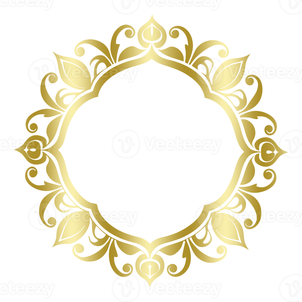 Free Golden Frame with Transparent Background for Easy Use png