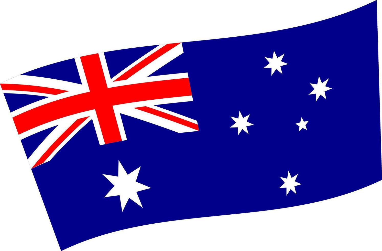 The national flag of Australia. vector