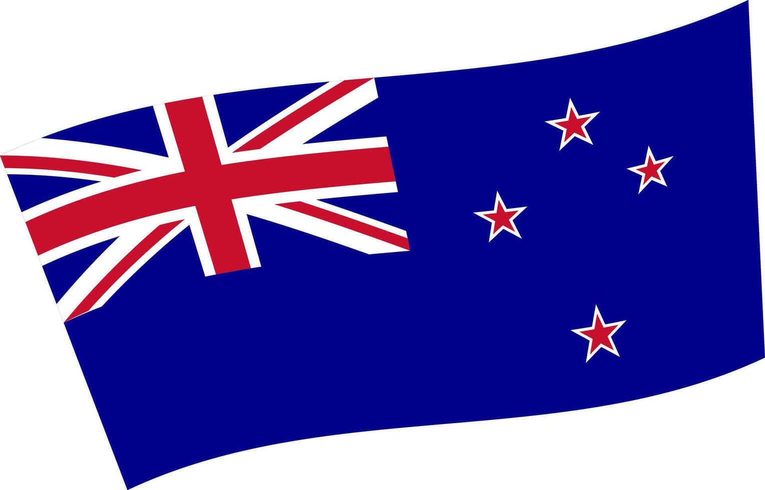 The flag of New Zealand. vector