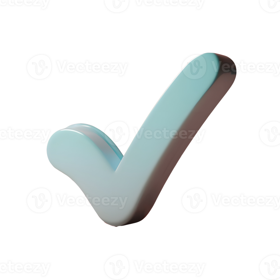 3d Rendering check mark png