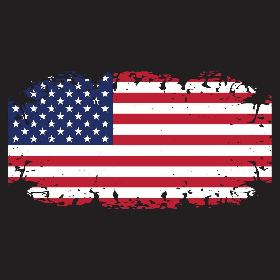 USA Patriotic American Flag T-Shirt design vector