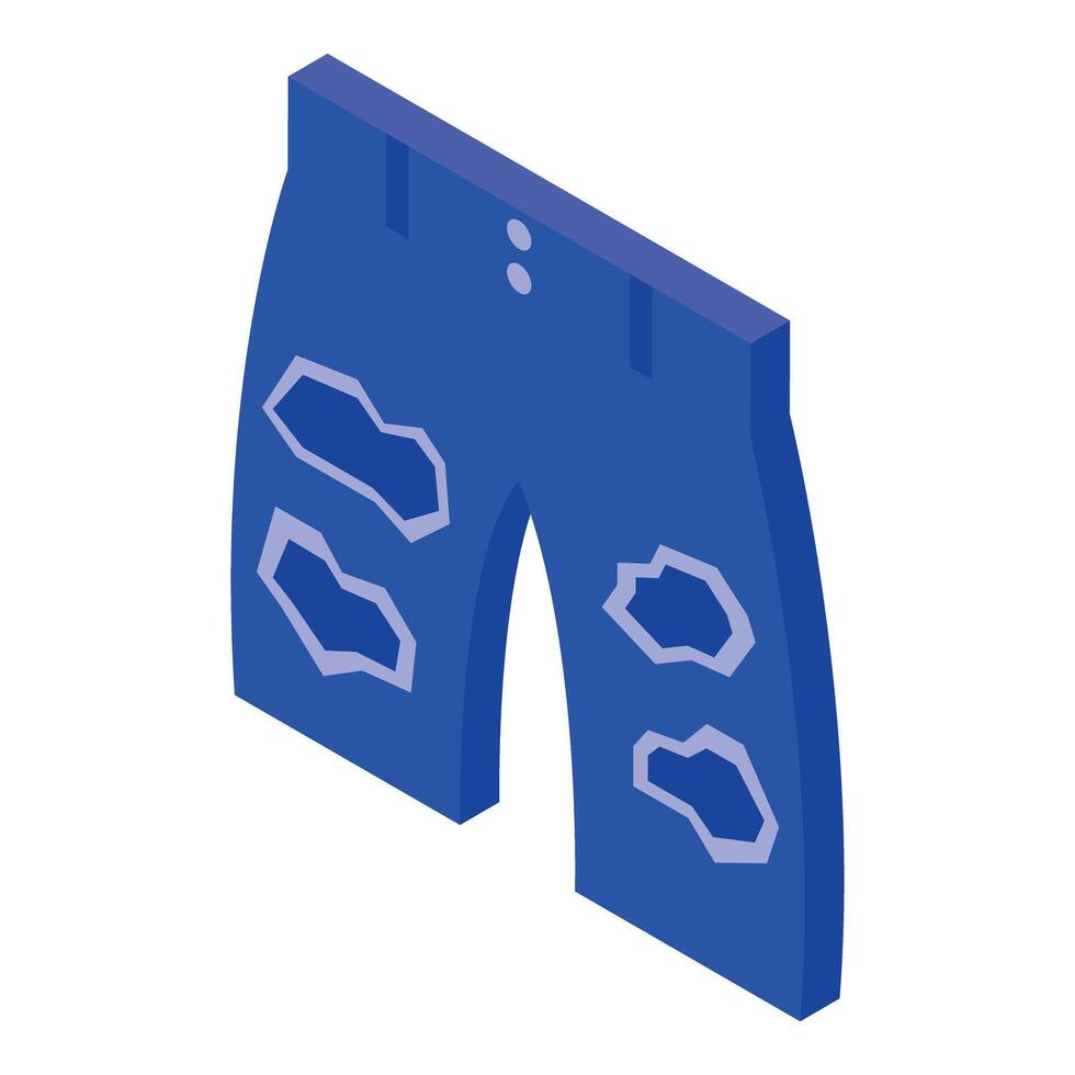 Blue ripped jeans showing fashion style vector