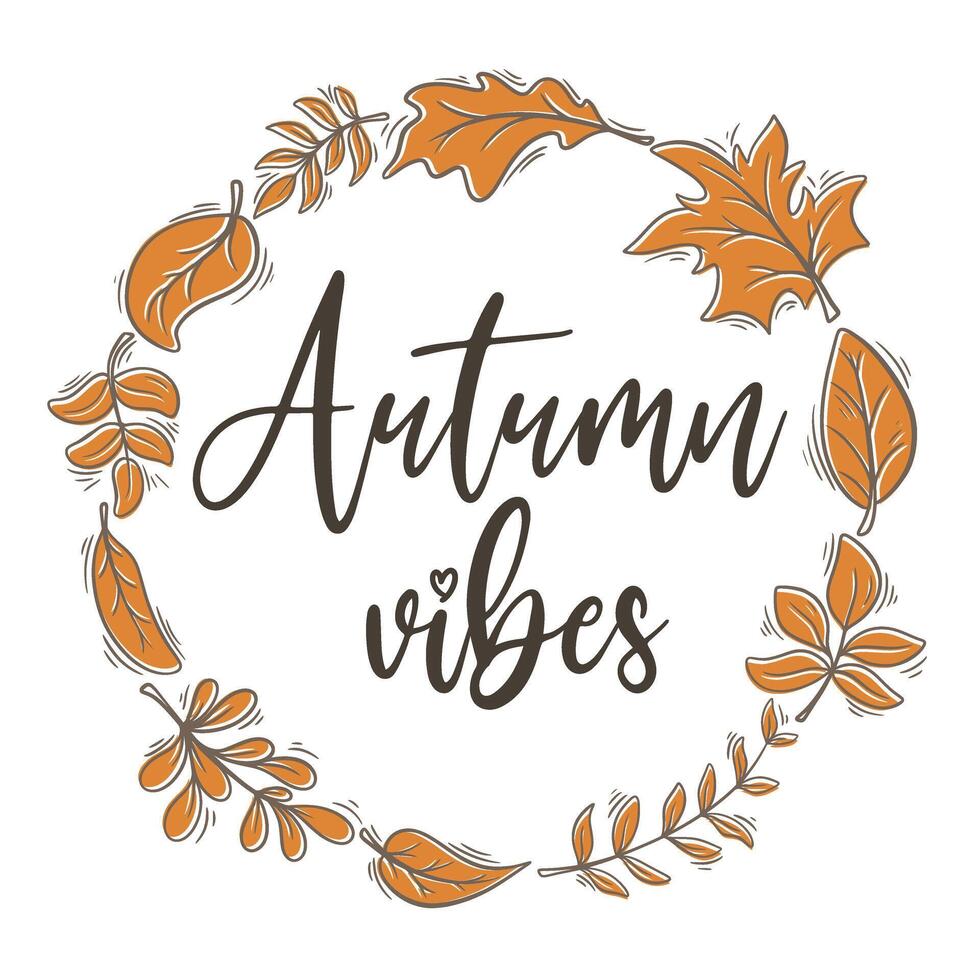 Autumn vibes cozy design graphic vector