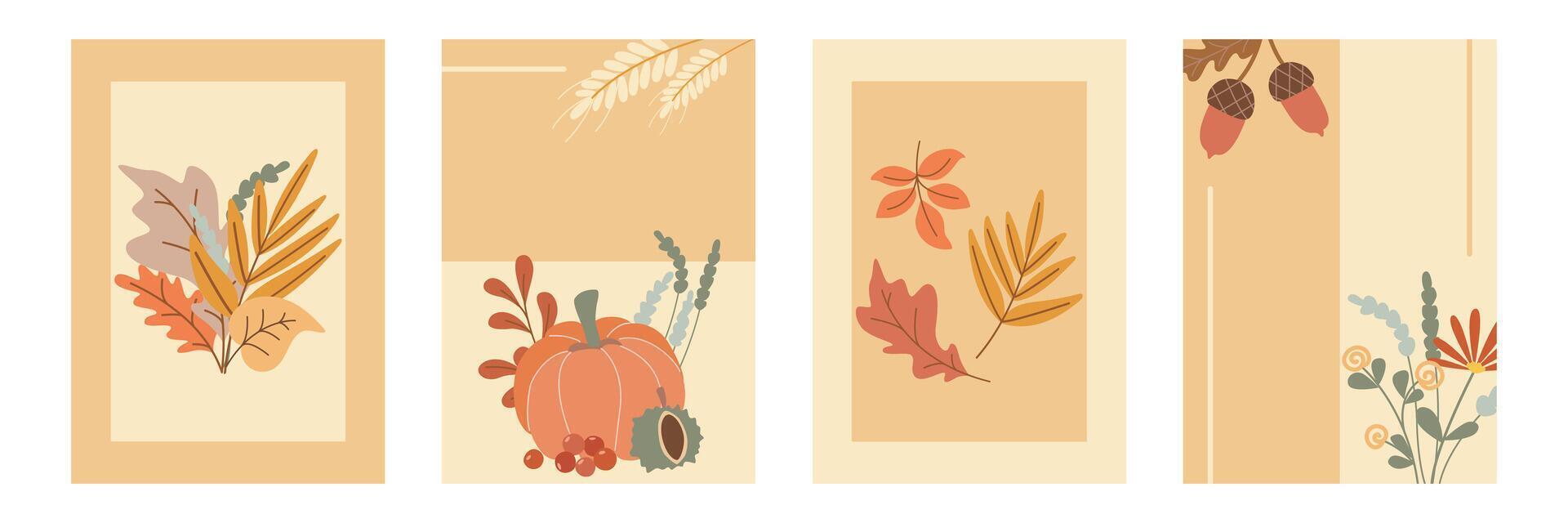 Vertical fall background with copy space vector