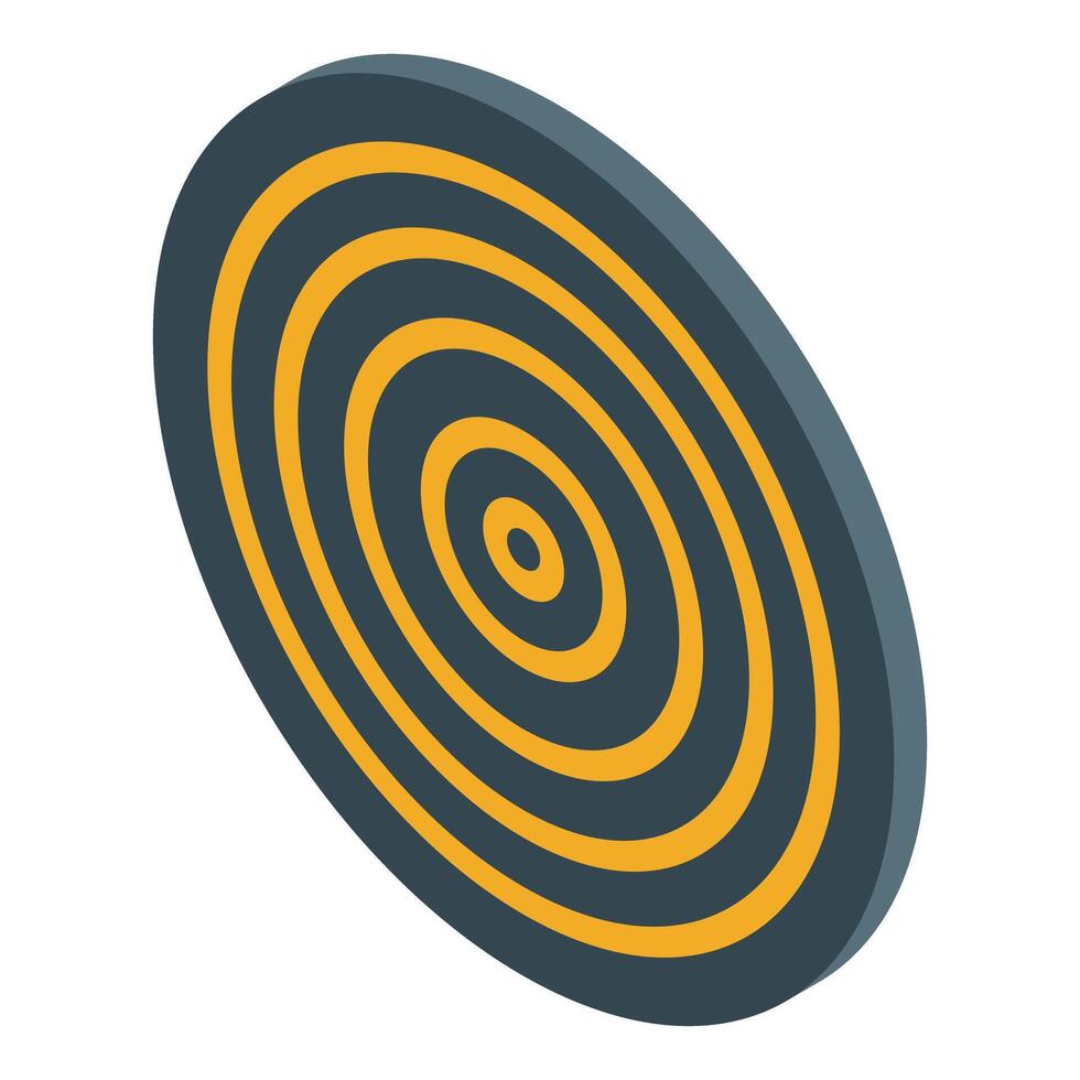 Round target for shooting competition presenting isometrically vector