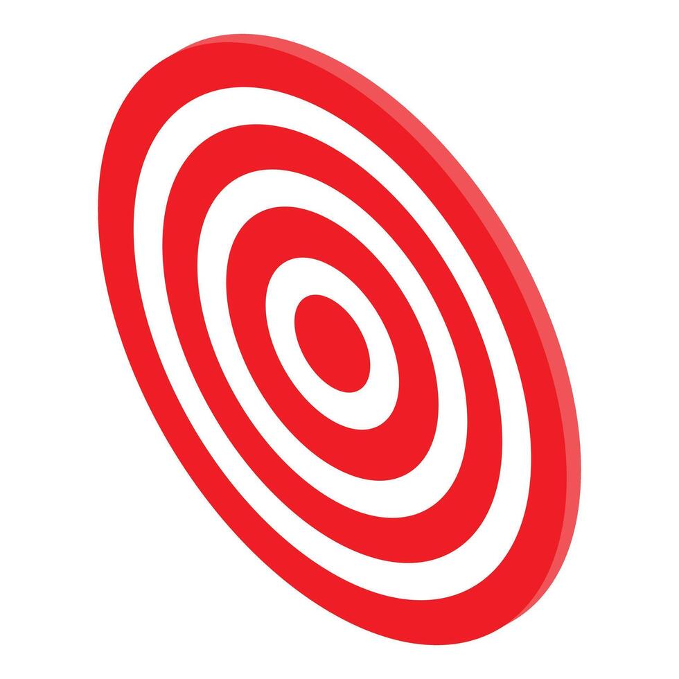 Red target showing marketing goal achievement vector