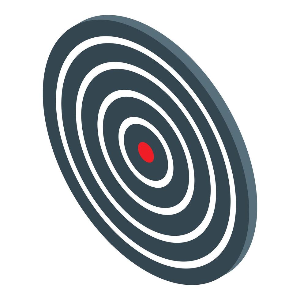 Target with red center point showing marketing goal achievement vector
