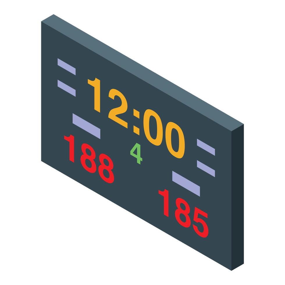 Basketball scoreboard is showing time and score of basketball game vector
