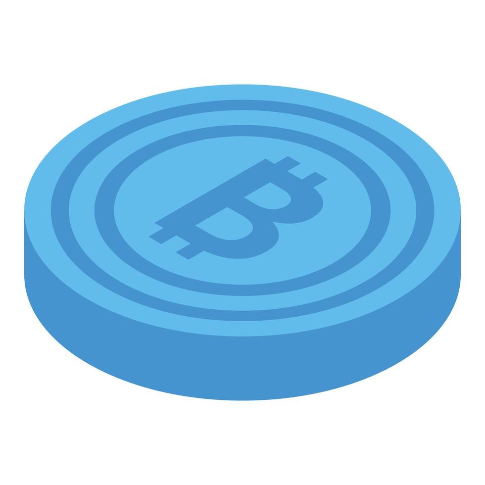 Blue bitcoin showing concept of digital currency vector