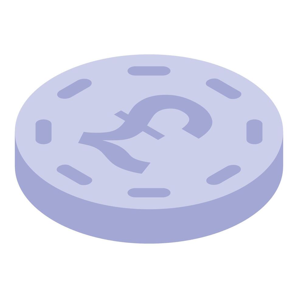 Pound sterling coin showing wealth and finance vector