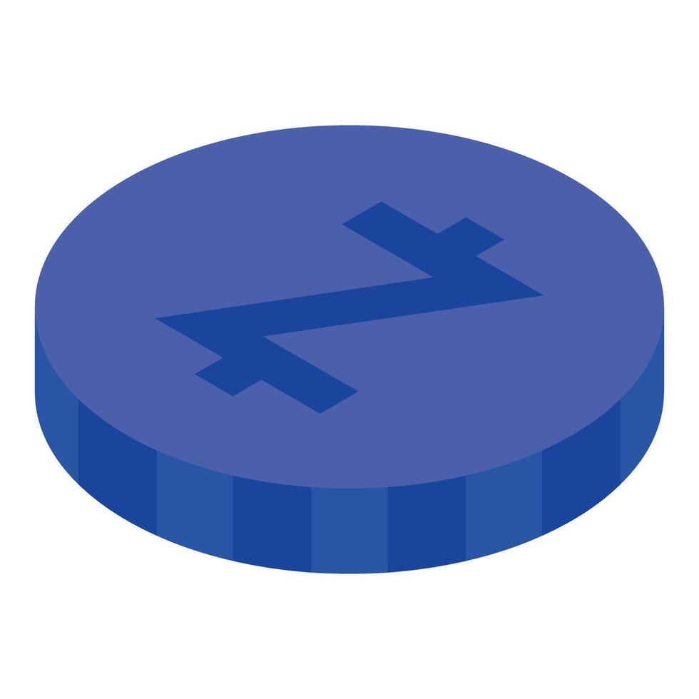 Blue litecoin cryptocurrency coin showing the letter l vector