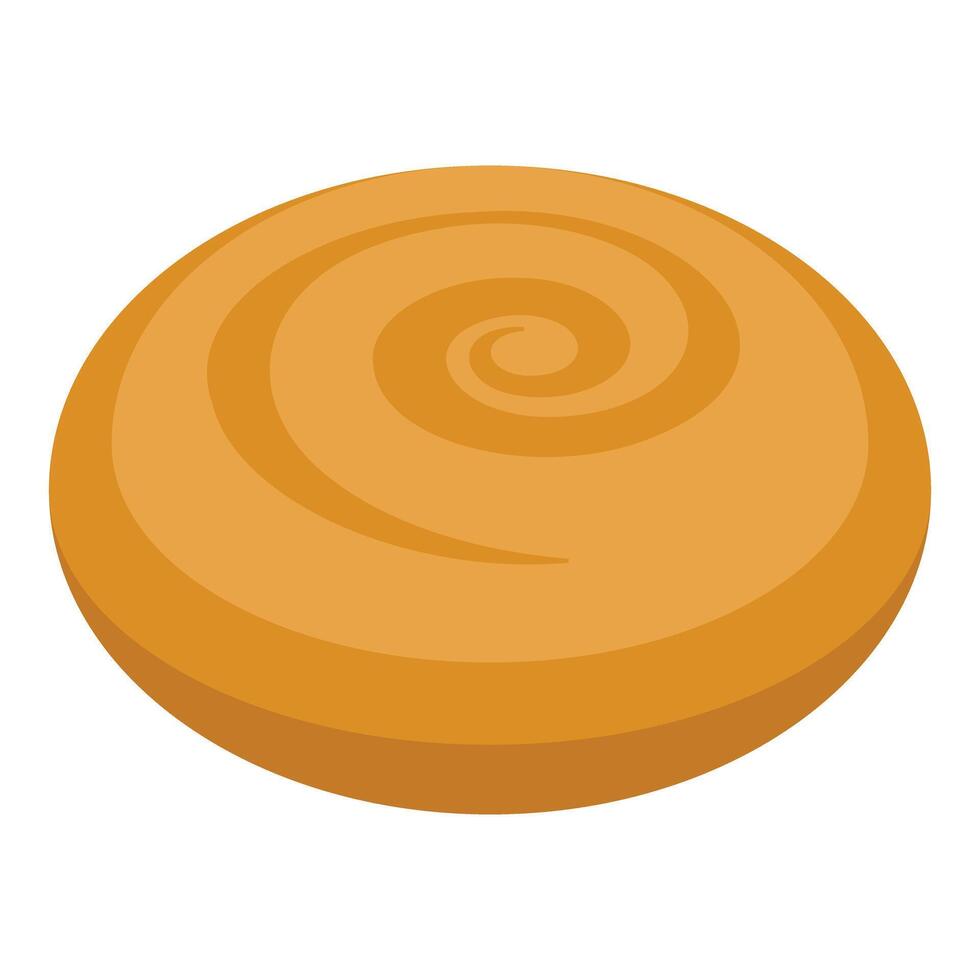 Round bun with swirl pattern for breakfast vector