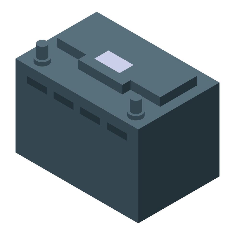 Accumulator battery providing electrical current for car starting vector