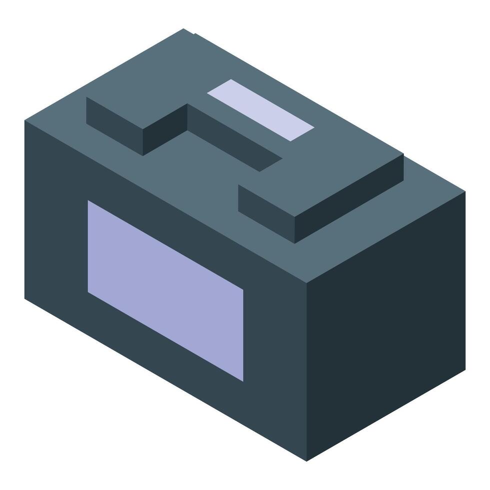 Car battery providing power for starting the engine vector