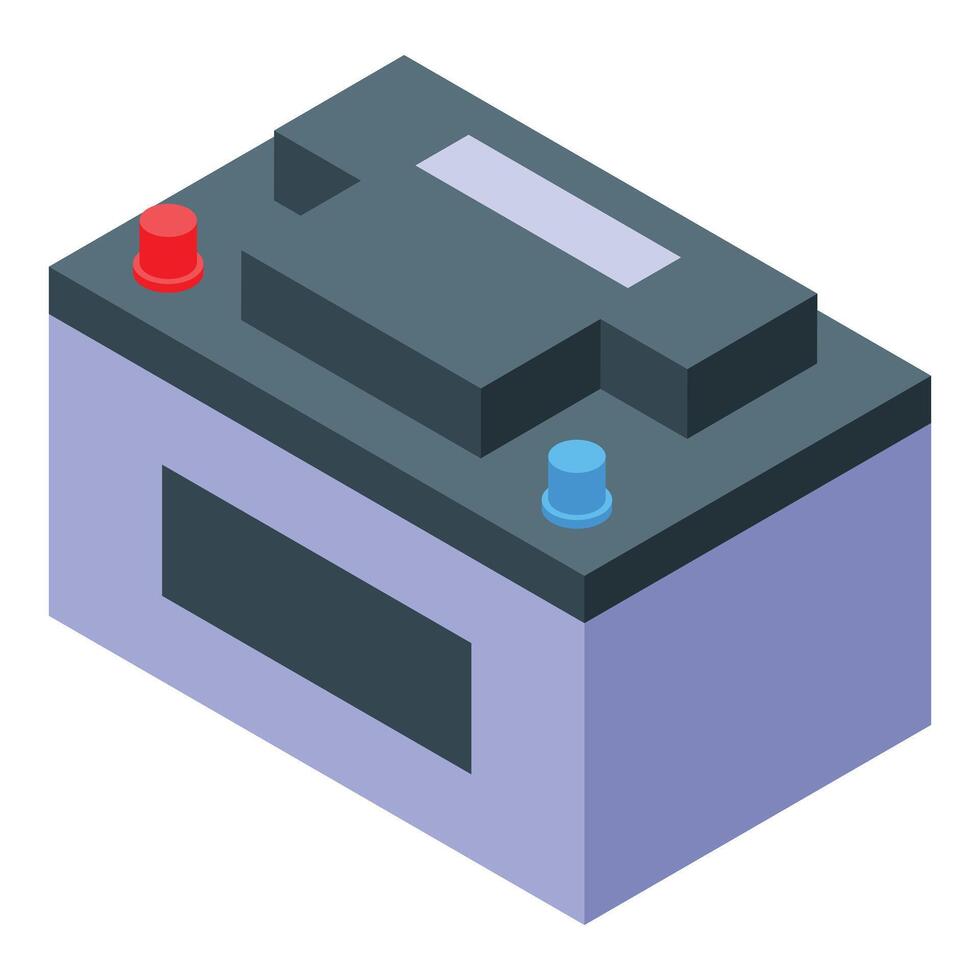 This accumulator battery provides energy for starting an engine vector