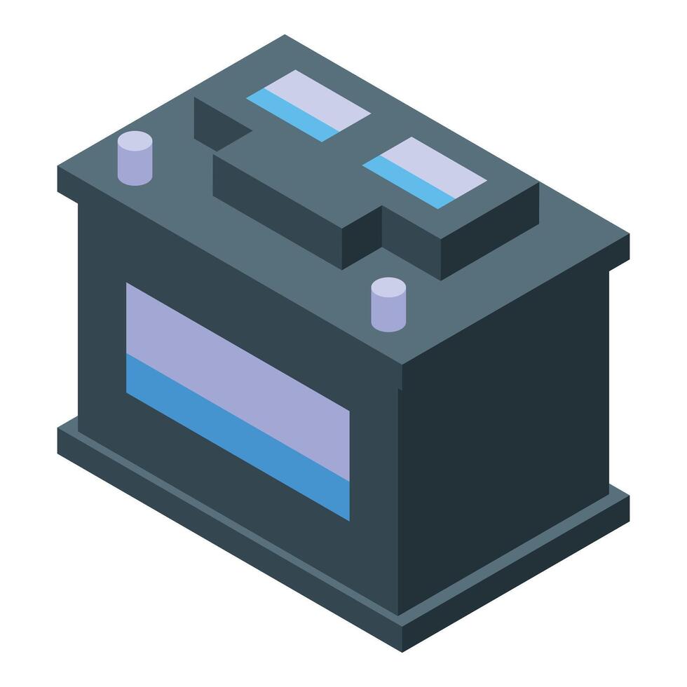 Car battery providing power for vehicle electrical systems vector