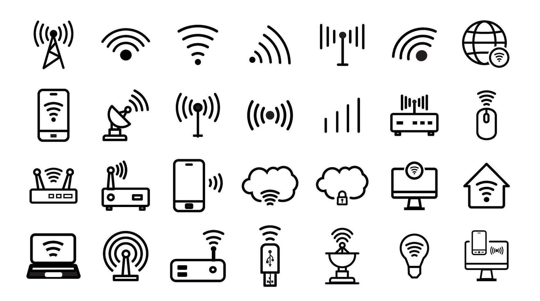 Wifi, router, signal provider vector