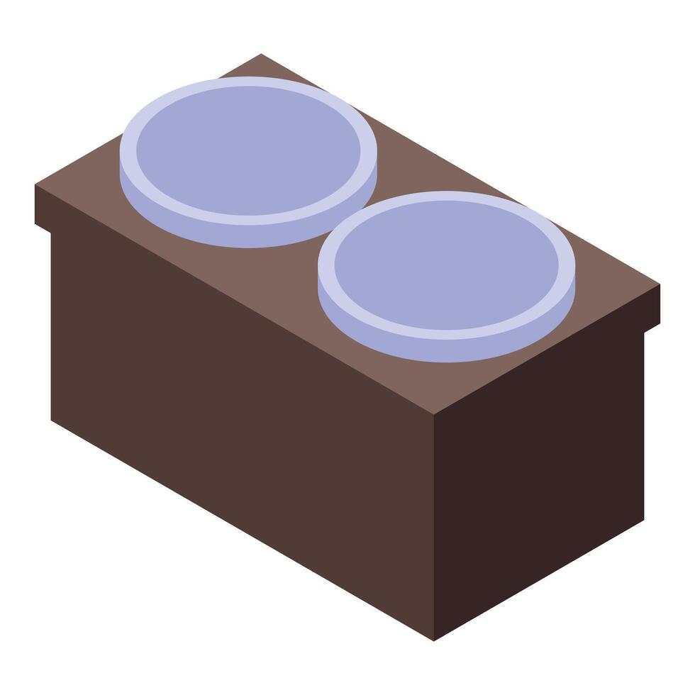 Double boiler pot warming food isometric view vector