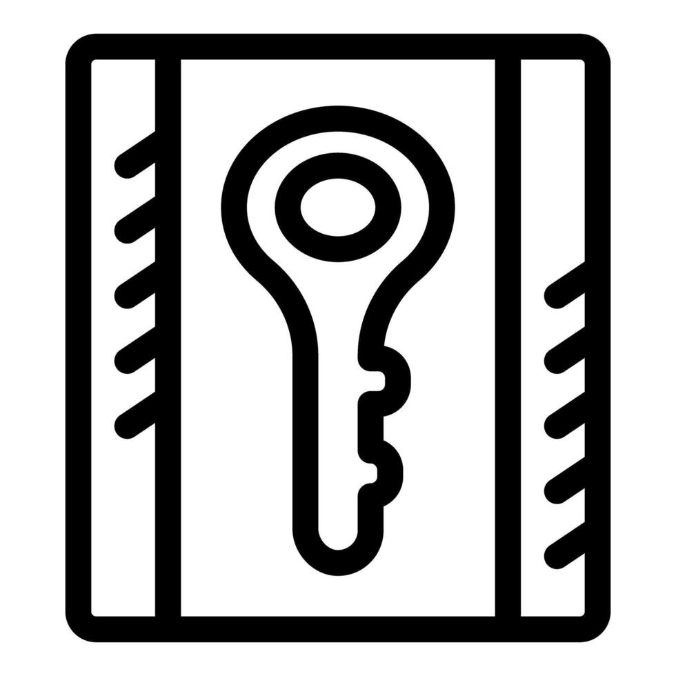 Personal diary with keyhole representing privacy and security vector