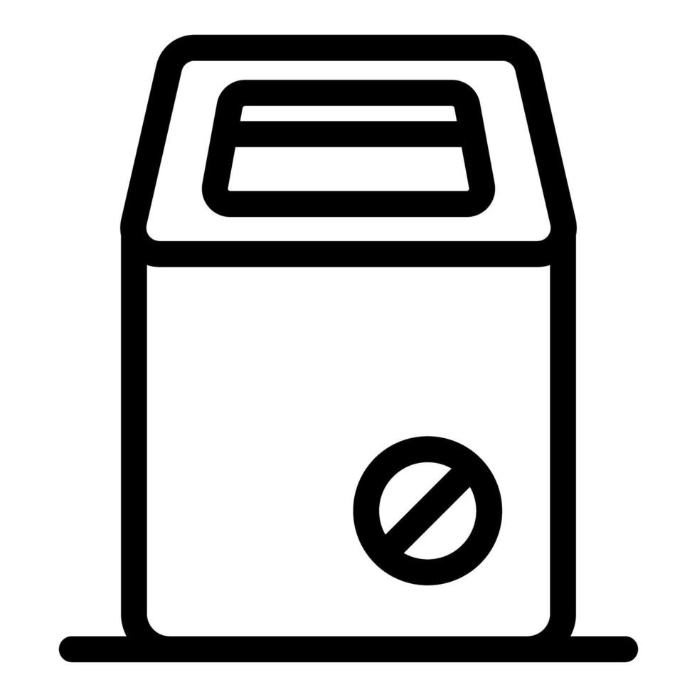 No credit card payment allowed bold line icon vector