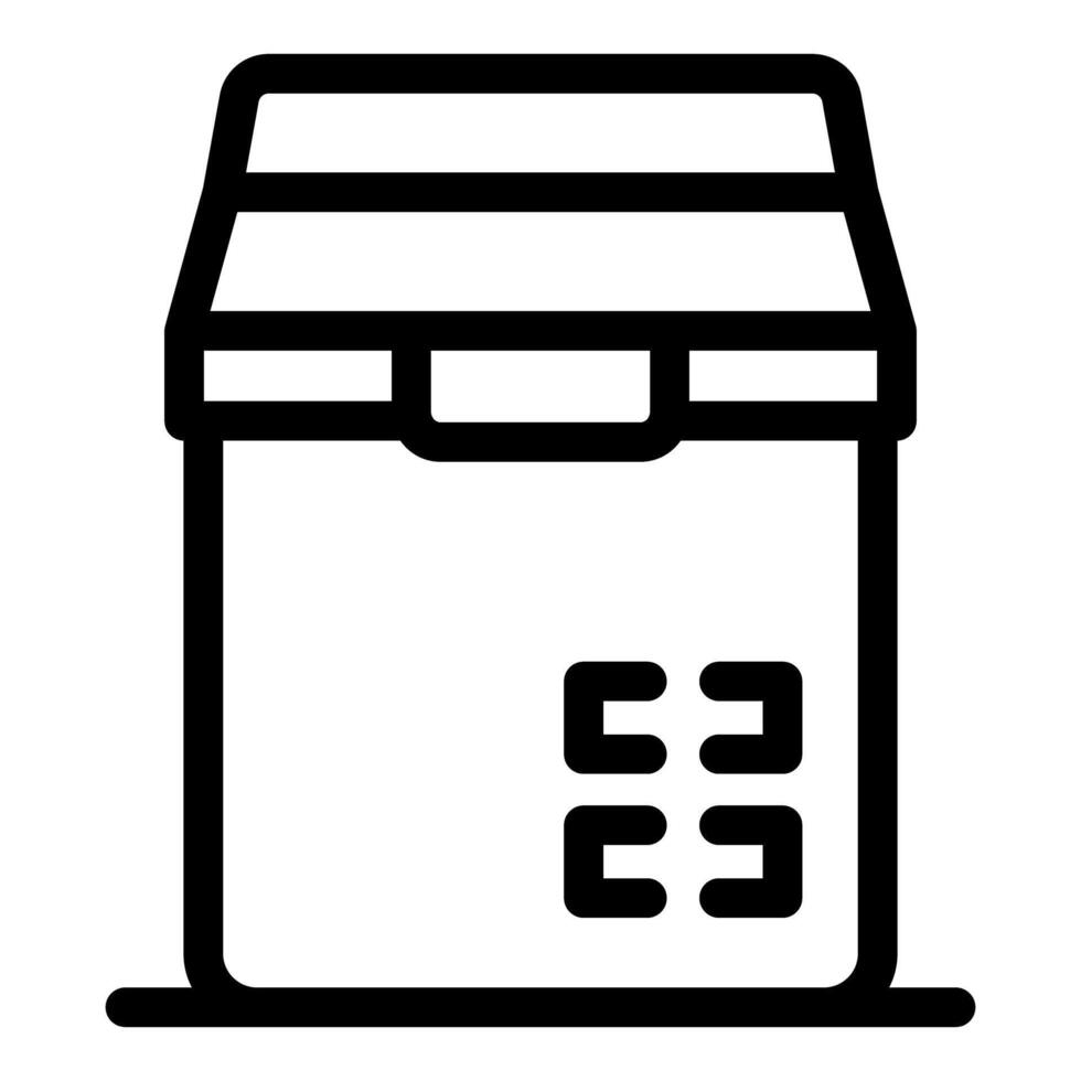 Portable fridge for camping maintaining fresh food and drinks vector