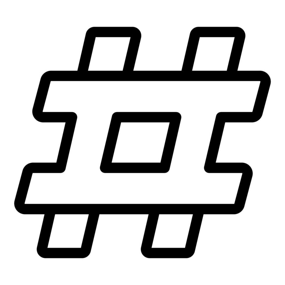 Black hashtag symbol representing social media trends vector
