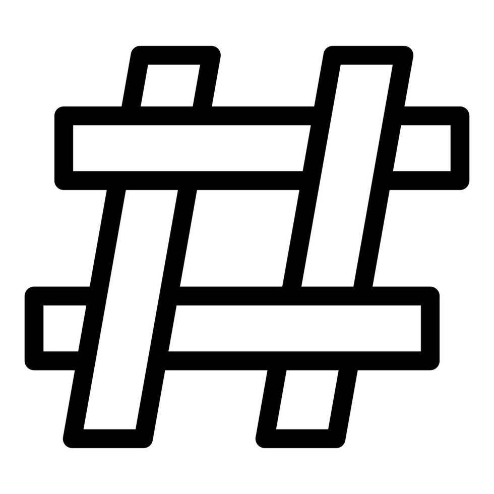 Black hashtag symbol representing social media trending topic vector
