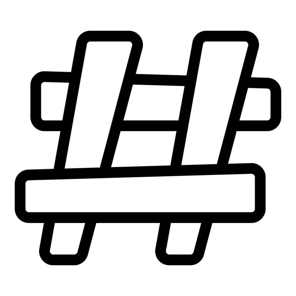 Black hashtag symbol representing social media tagging vector