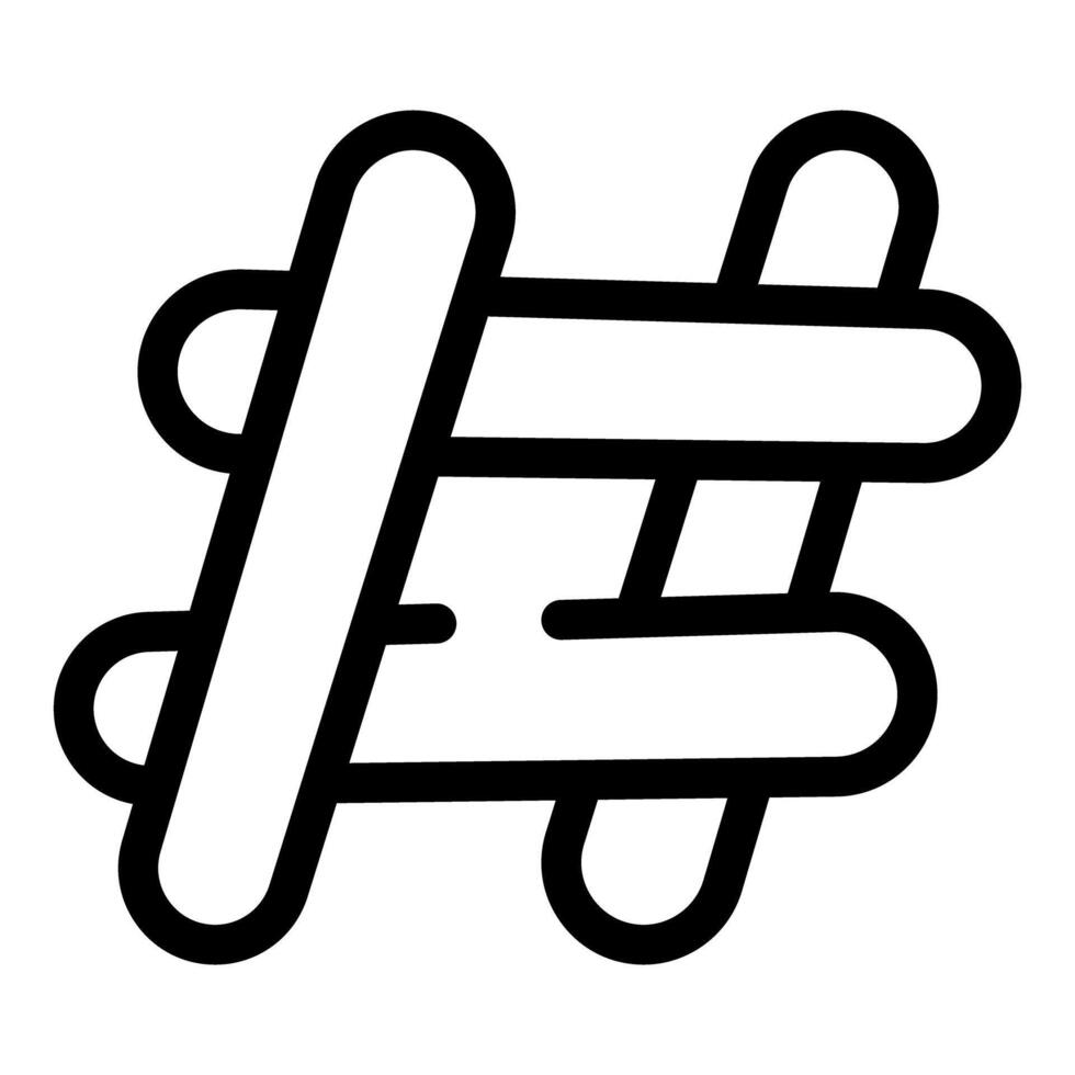 Bold hashtag symbol for social media branding vector