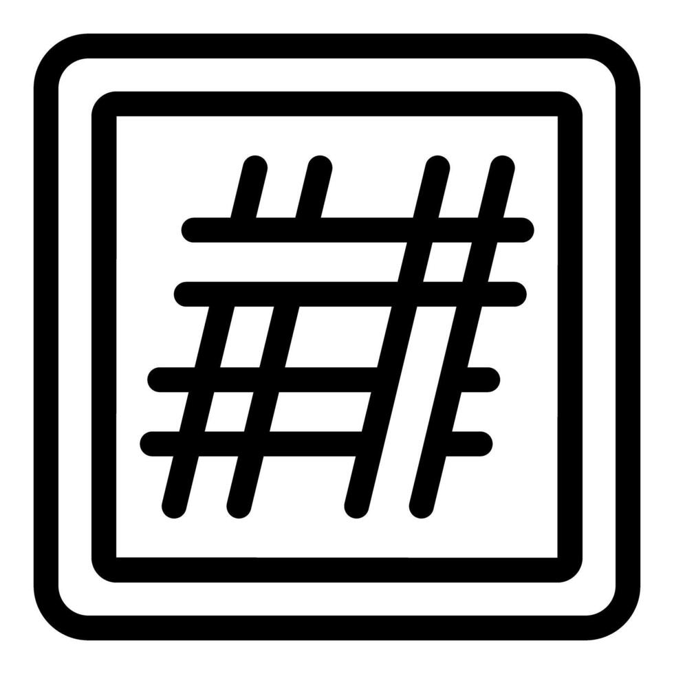 Black hashtag sign showing importance and popularity in social media vector
