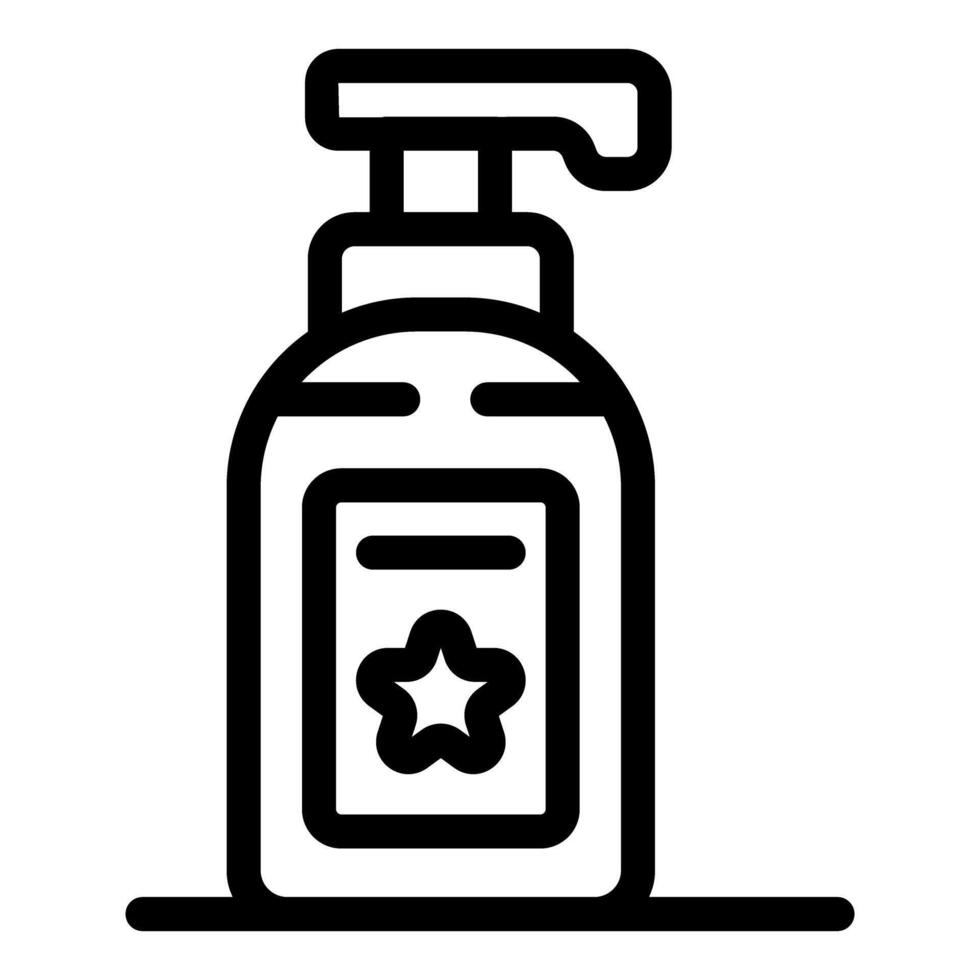 Dispenser bottle with pump for liquid soap or cream vector