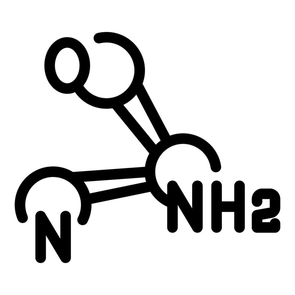 Azide anion chemical structure with nitrogen atoms vector