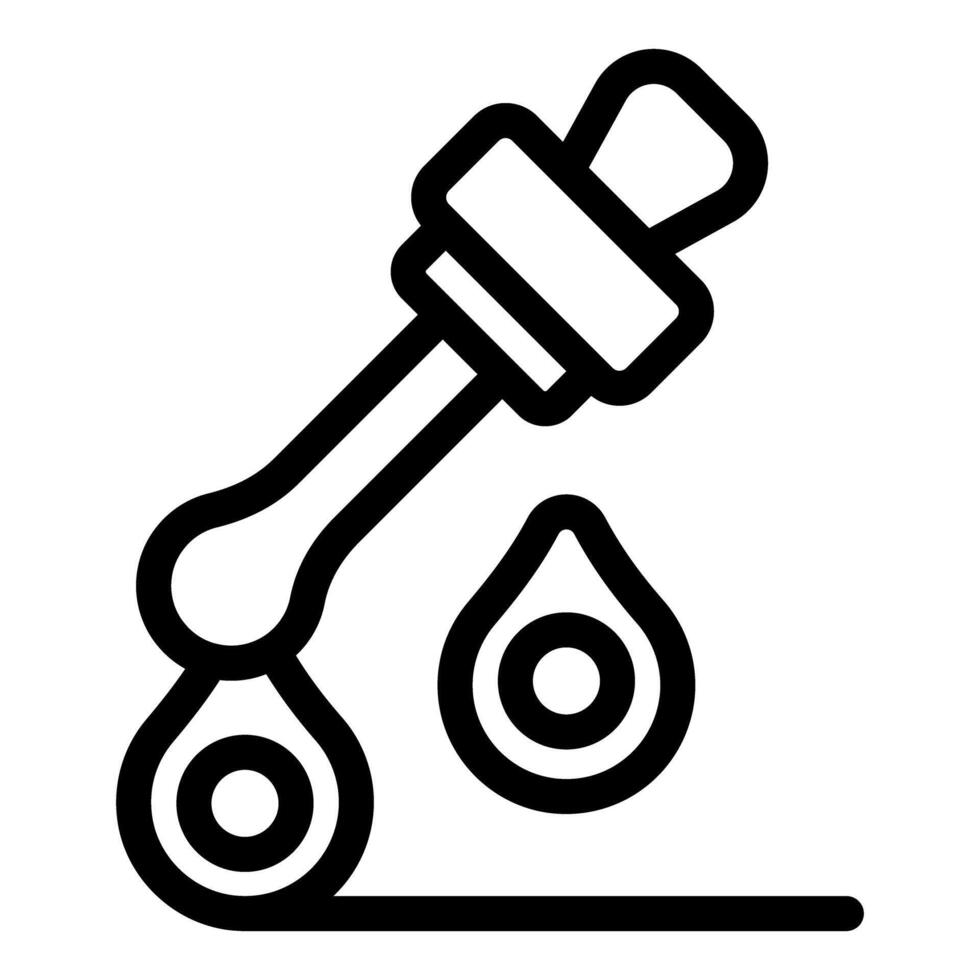 Pipette dropping essential oil for aromatherapy treatment vector