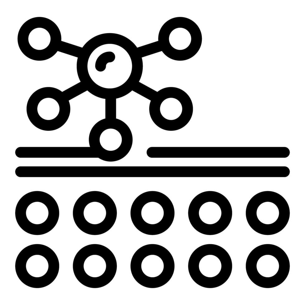 red conectando con datos puntos formando un red, representando un datos almacenamiento sistema vector