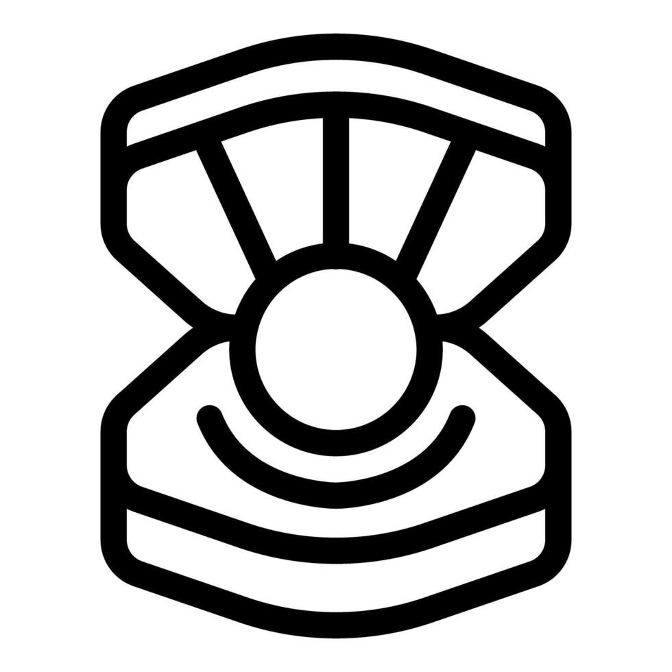 Open shell with pearl inside showing luxury concept vector