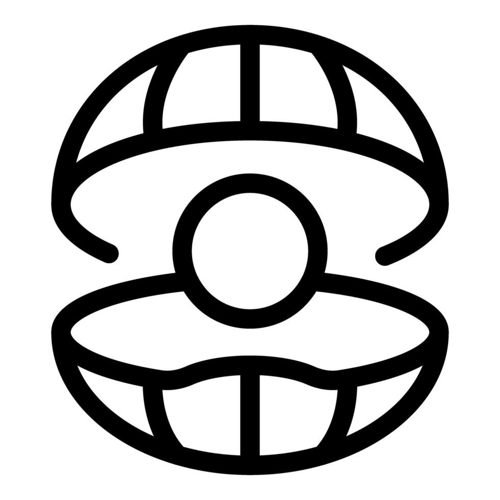 Open shell showing pearl inside producing nacre for jewelry vector