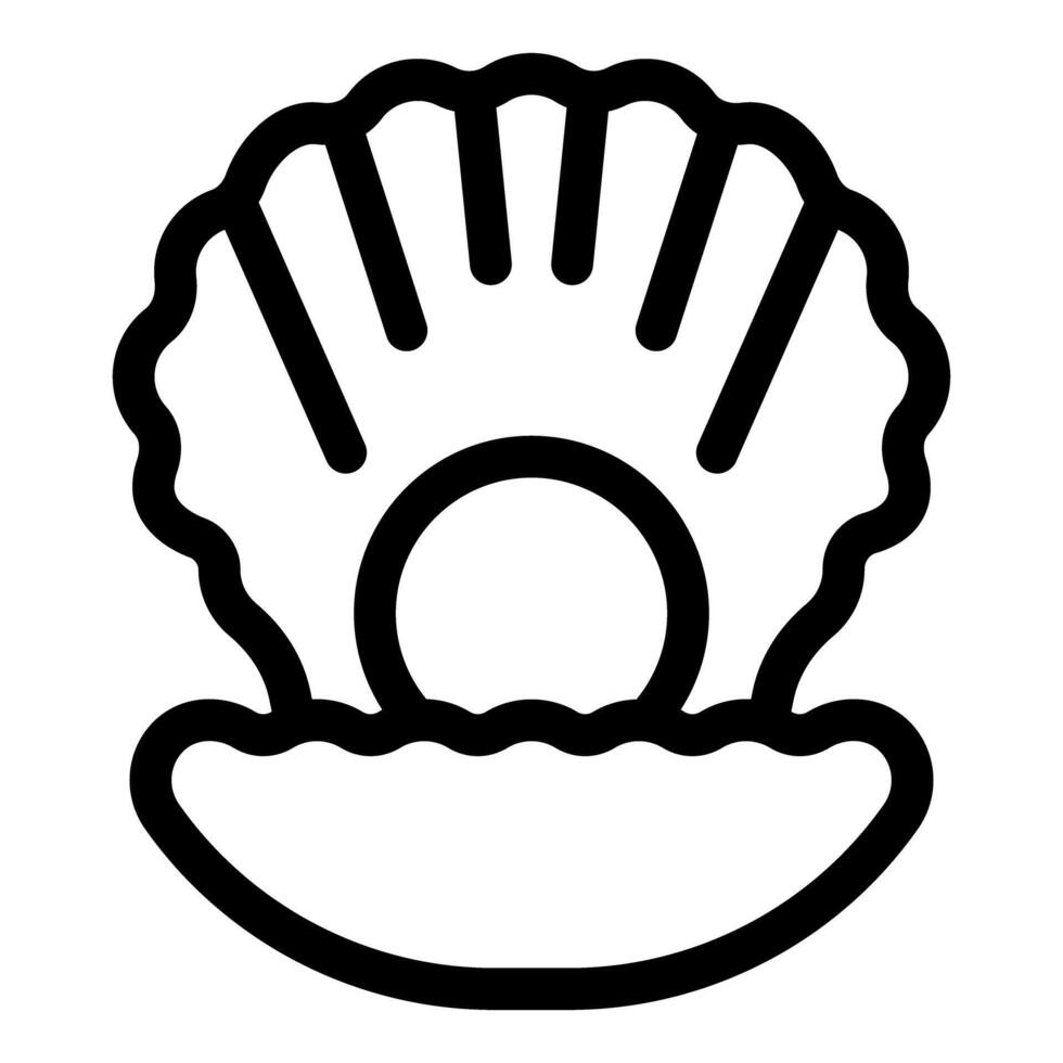 Open pearl oyster shell holding precious gem inside vector