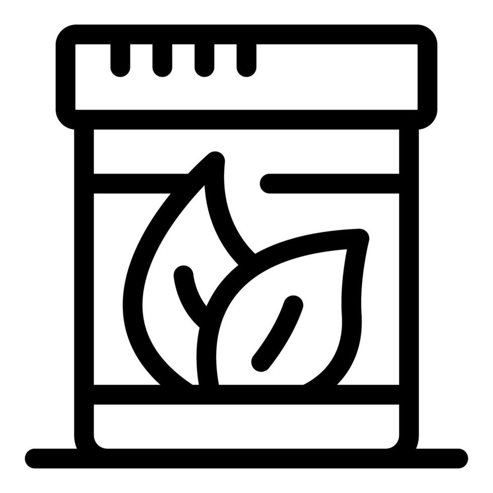 Eco plastic jar packaging showing biodegradable material vector